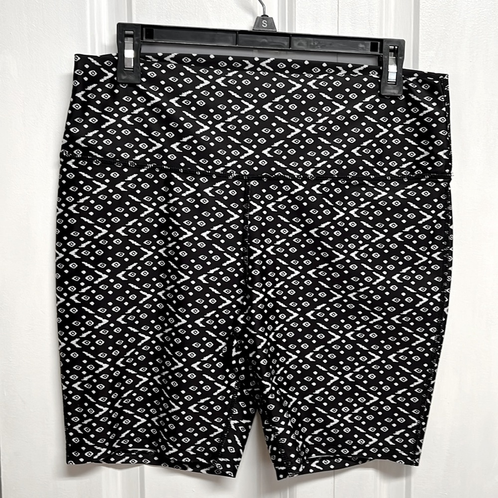 Reel Legends Black White Aztec Print Athletic Shorts Size L